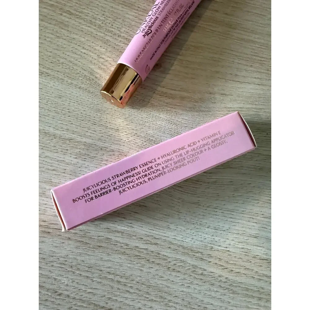 New Charlotte Tilbury Unreal Lips Glow Nectar Oil Juicylicious Strawberry Vanill